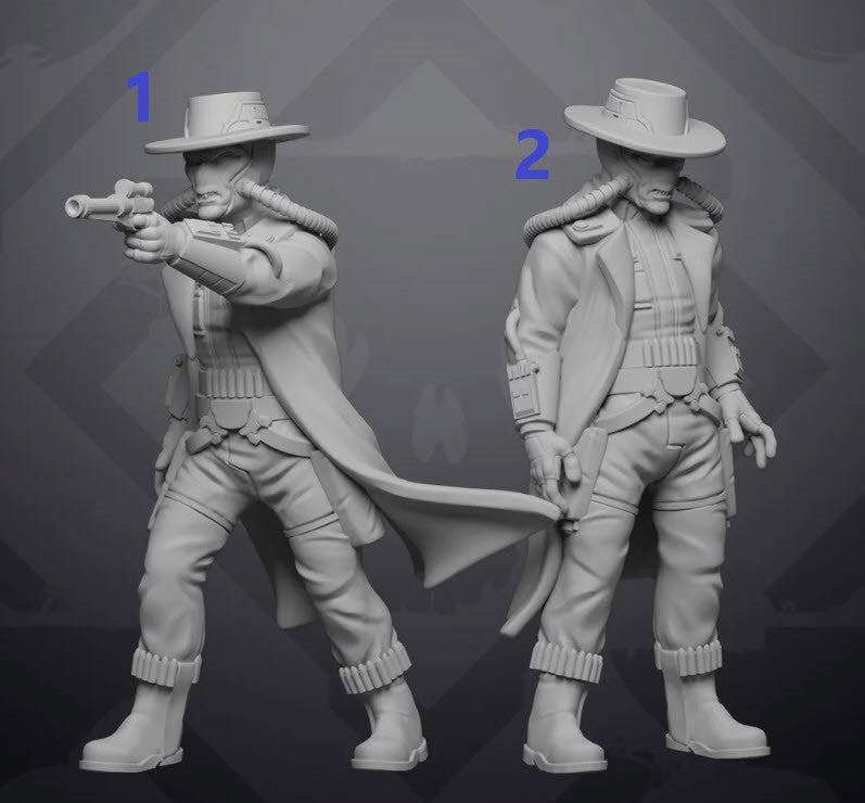 The Blue Stranger Miniature - SW Legion Compatible (38 - 40mm tall) Resin 3D Print - Skullforge Studios - Gootzy Gaming