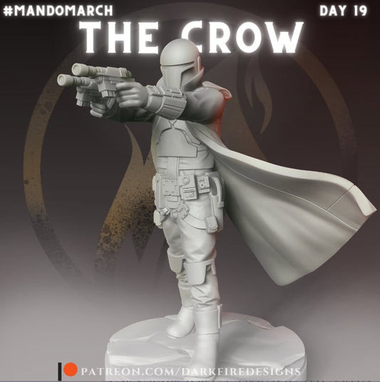 The Crow, Mando Liberator - SW Legion Compatible Miniature (38 - 40mm tall) High Quality 8k Resin 3D Print - Dark Fire Designs - Gootzy Gaming