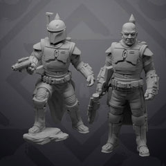 The Daimyo Bounty Hunter Miniature - SW Legion Compatible (38-40mm tall) Resin 3D Print - Skullforge Studios - Gootzy Gaming