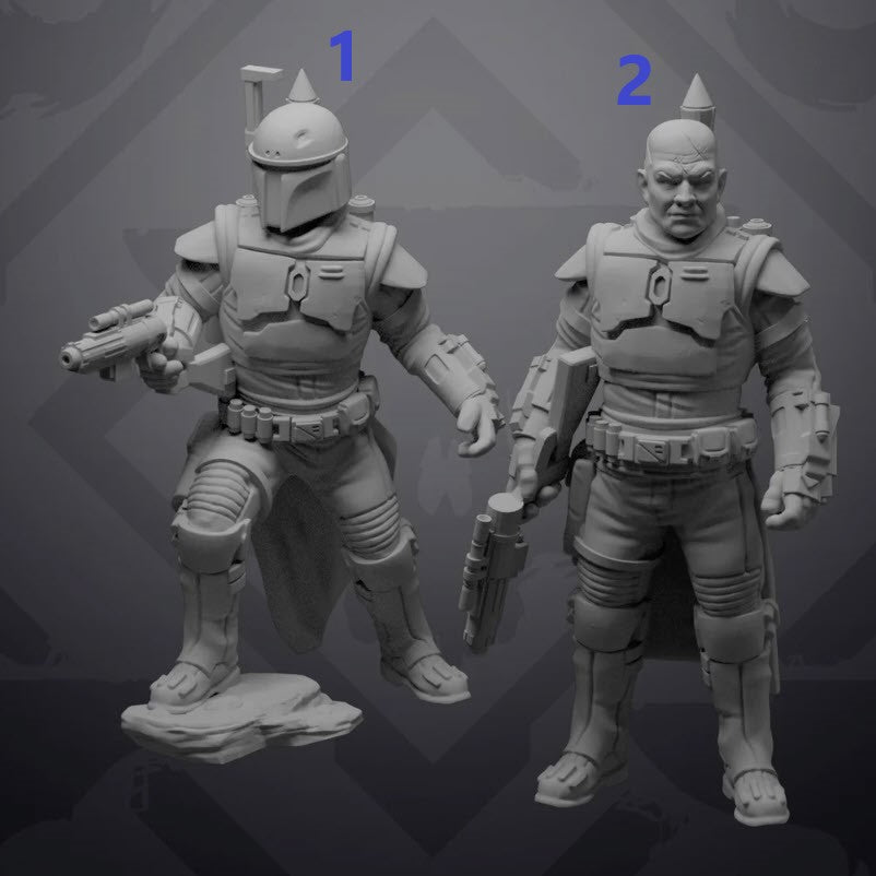 The Daimyo Bounty Hunter Miniature - SW Legion Compatible (38 - 40mm tall) Resin 3D Print - Skullforge Studios - Gootzy Gaming