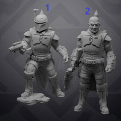 The Daimyo Bounty Hunter Miniature - SW Legion Compatible (38 - 40mm tall) Resin 3D Print - Skullforge Studios - Gootzy Gaming