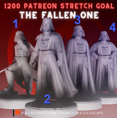 The Fallen One - SW Legion Compatible Miniature (38-40mm tall) High Quality 8k Resin 3D Print - Dark Fire Designs - Gootzy Gaming