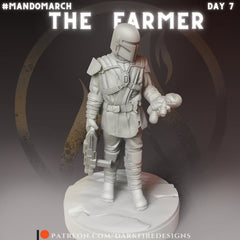 The Farmer, Vengeful Daddy Mando - SW Legion Compatible Miniature (38-40mm tall) High Quality 8k Resin 3D Print - Dark Fire Designs - Gootzy Gaming