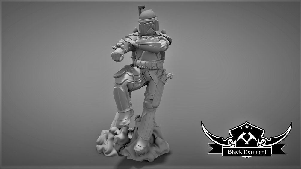 The First Hunter Miniature - SW Legion Compatible (38-40mm tall) Multi-Piece Resin 3D Print - Black Remnant - Gootzy Gaming