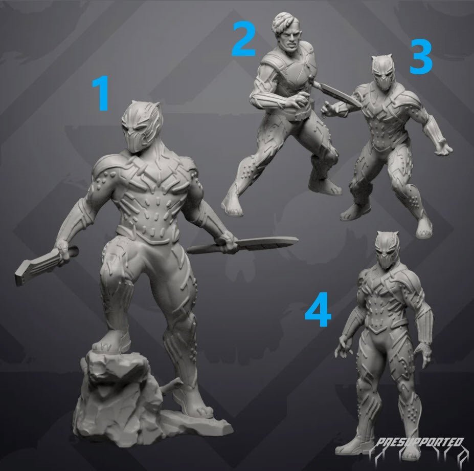 The Gilded Interloper Superhero Miniature - MCP/Crisis Protocol Compatible (40mm tall) Resin 3D Print - Skullforge Studios - Gootzy Gaming