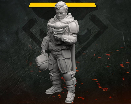 The Last Goodbye Mando Miniature - SW Legion Compatible (38 - 40mm tall) Resin 3D Print - Skullforge Studios - Gootzy Gaming