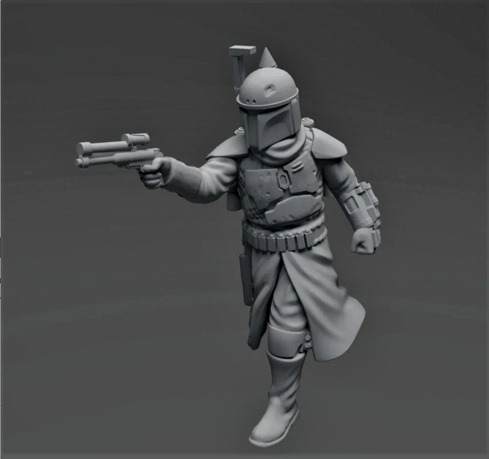 The Mando Nomad Hunter- SW Legion Compatible (38-40mm tall) Resin 3D Print - Skullforge Studios - Gootzy Gaming