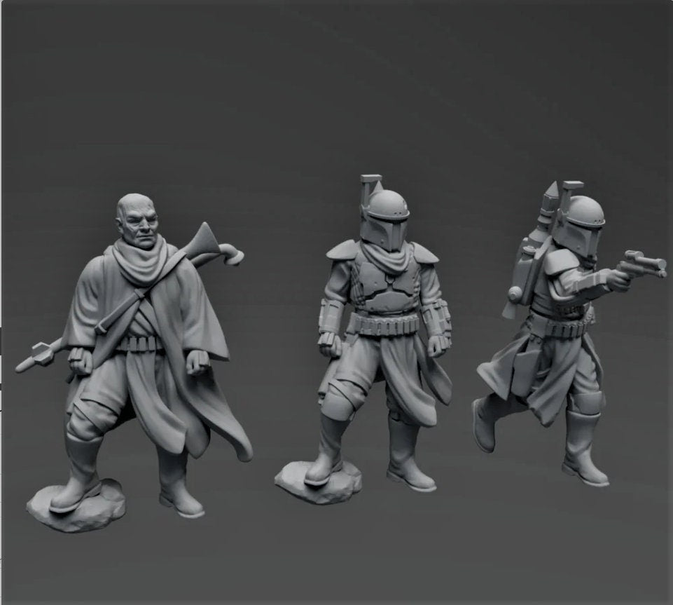 The Mando Nomad Hunter - SW Legion Compatible (38 - 40mm tall) Resin 3D Print - Skullforge Studios - Gootzy Gaming