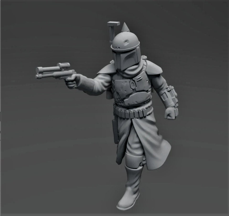 The Mando Nomad Hunter - SW Legion Compatible (38 - 40mm tall) Resin 3D Print - Skullforge Studios - Gootzy Gaming