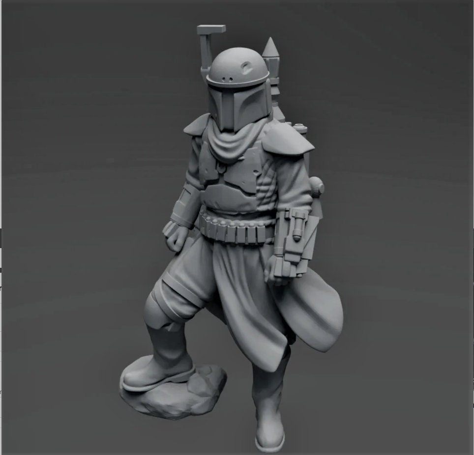 The Mando Nomad Hunter - SW Legion Compatible (38 - 40mm tall) Resin 3D Print - Skullforge Studios - Gootzy Gaming