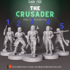 The Mercenary Crusader - Single Miniature - SW Legion Compatible (38-40mm tall) Resin 3D Print - Dark Fire Designs - Gootzy Gaming