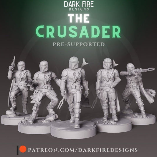 The Mercenary Crusader - Single Miniature - SW Legion Compatible (38-40mm tall) Resin 3D Print - Dark Fire Designs - Gootzy Gaming