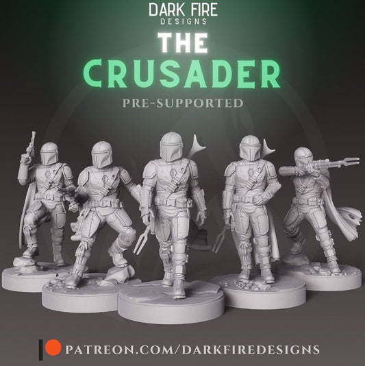 The Mercenary Crusader - Single Miniature - SW Legion Compatible (38 - 40mm tall) Resin 3D Print - Dark Fire Designs - Gootzy Gaming
