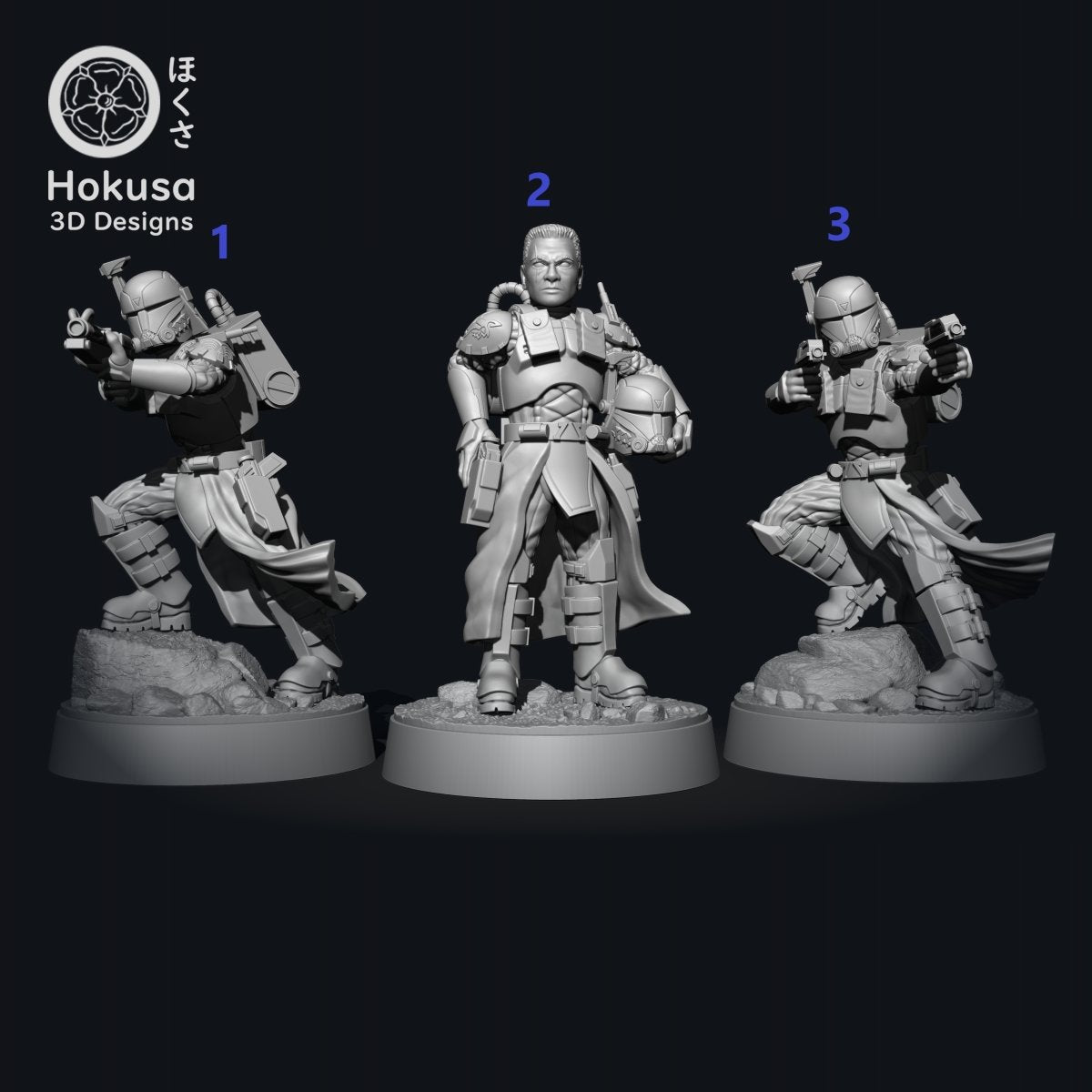 The One Eyed Clone Commander - Single Miniature - SW Legion Compatible (38-40mm tall) Resin 3D Print - Hokusa Designs - Gootzy Gaming