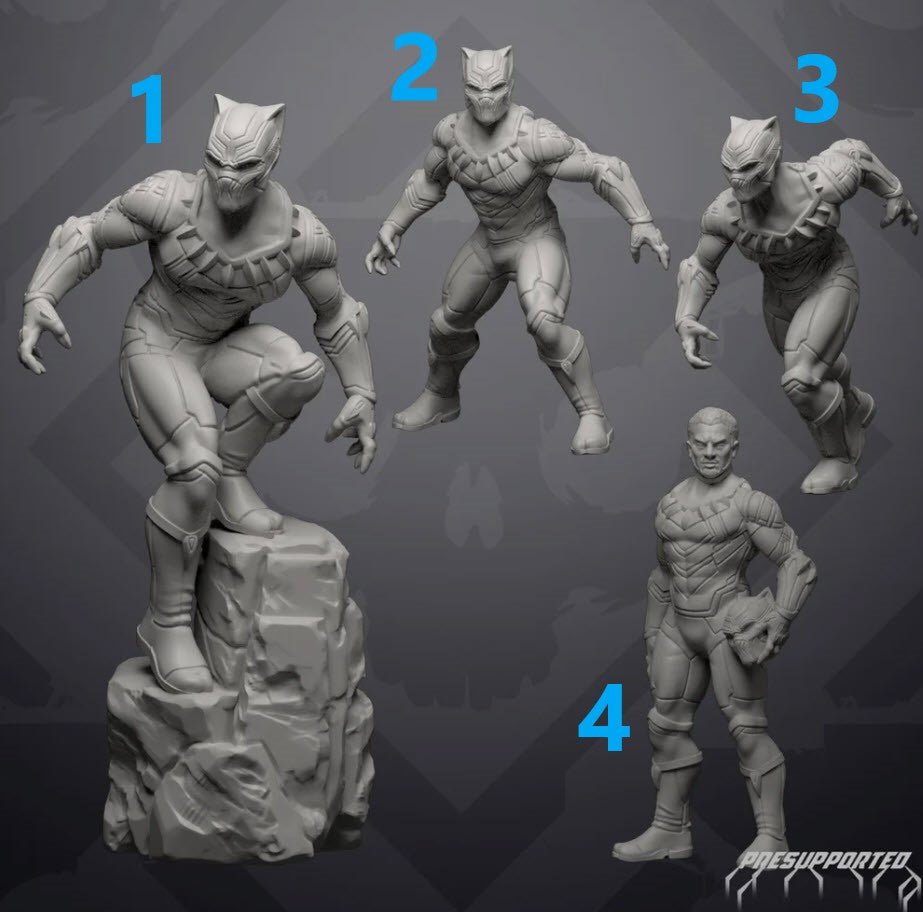 The Onyx King Superhero Miniature - MCP/Crisis Protocol Compatible (40mm tall) Resin 3D Print - Skullforge Studios - Gootzy Gaming