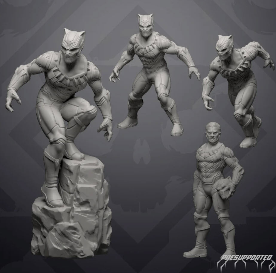 The Onyx King Superhero Miniature - MCP/Crisis Protocol Compatible (40mm tall) Resin 3D Print - Skullforge Studios - Gootzy Gaming