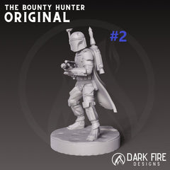 The Original Mando Hunter Miniature - SW Legion Compatible (38 - 40mm tall) Multi - Piece Resin 3D Print - Dark Fire Designs - Gootzy Gaming