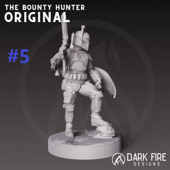 The Original Mando Hunter Miniature - SW Legion Compatible (38 - 40mm tall) Multi - Piece Resin 3D Print - Dark Fire Designs - Gootzy Gaming