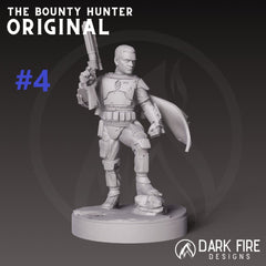 The Original Mando Hunter Miniature - SW Legion Compatible (38 - 40mm tall) Multi - Piece Resin 3D Print - Dark Fire Designs - Gootzy Gaming