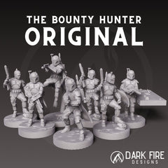 The Original Mando Hunter Miniature - SW Legion Compatible (38-40mm tall) Multi-Piece Resin 3D Print - Dark Fire Designs - Gootzy Gaming