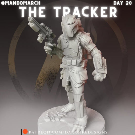 The Tracker, Lizard Mando Bounty Hunter - SW Legion Compatible Miniature (38 - 40mm tall) High Quality 8k Resin 3D Print - Dark Fire Designs - Gootzy Gaming