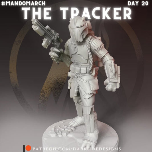 The Tracker, Lizard Mando Bounty Hunter - SW Legion Compatible Miniature (38-40mm tall) High Quality 8k Resin 3D Print - Dark Fire Designs - Gootzy Gaming