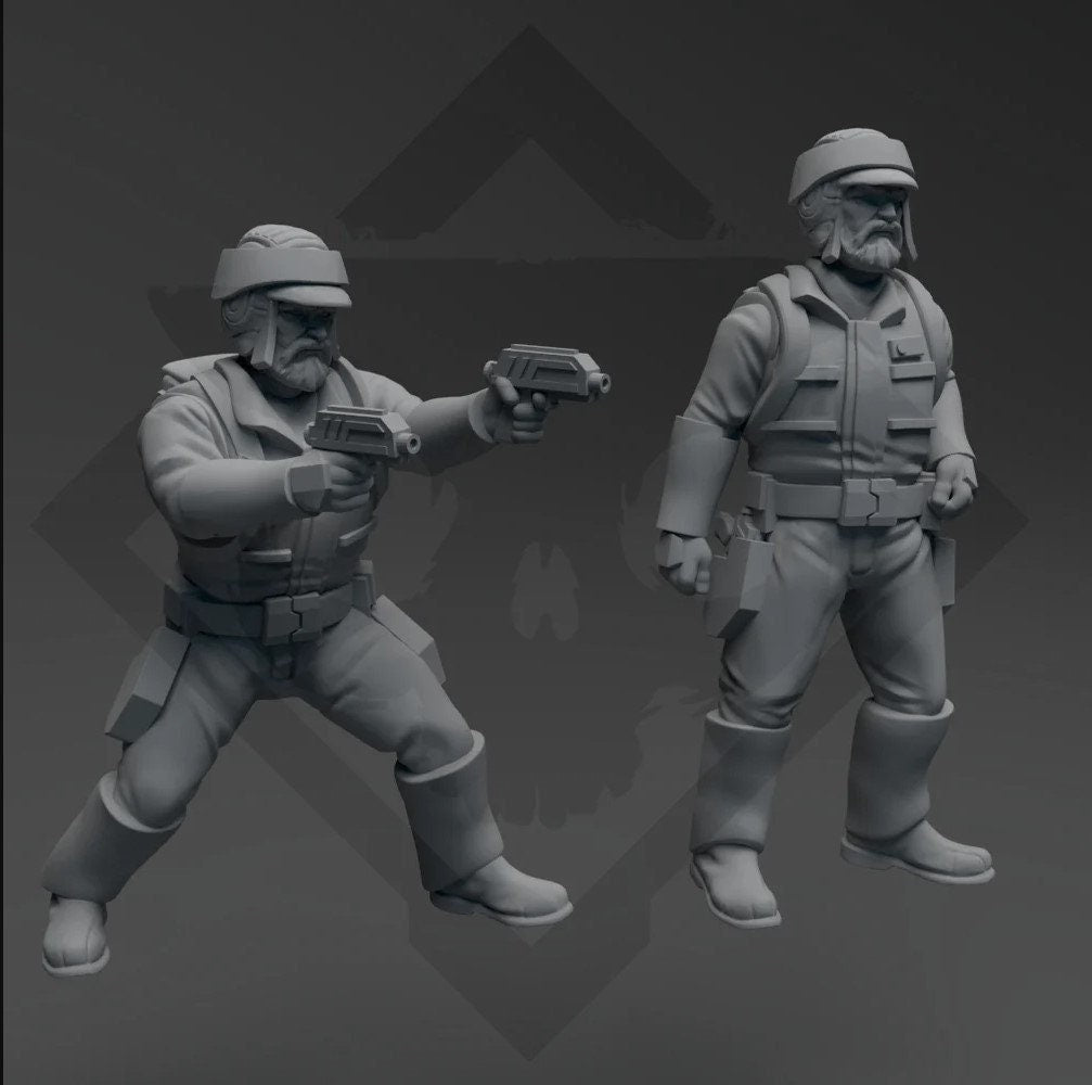 The Veteran (Forest Version) Miniature - SW Legion Compatible (38 - 40mm tall) Resin 3D Print - Skullforge Studios - Gootzy Gaming