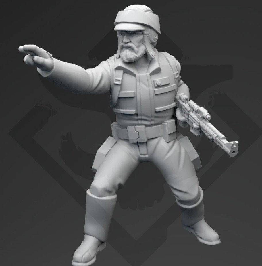 The Veteran (Forest Version) Miniature - SW Legion Compatible (38 - 40mm tall) Resin 3D Print - Skullforge Studios - Gootzy Gaming