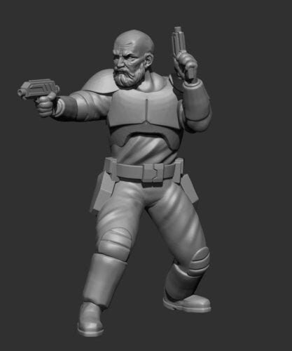 The Veteran Miniature SW Legion Compatible (38 - 40mm tall) Resin 3D Print - Skullforge Studios - Gootzy Gaming