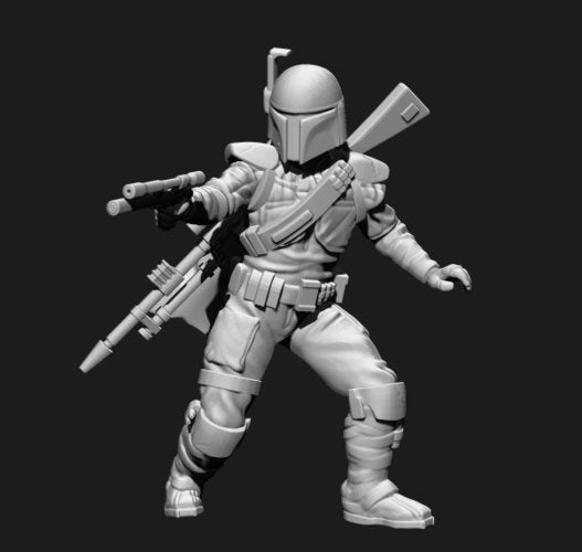 The Young Bounty Hunter Miniature SW Legion Compatible (38 - 40mm tall) Resin 3D Print - Skullforge Studios - Gootzy Gaming