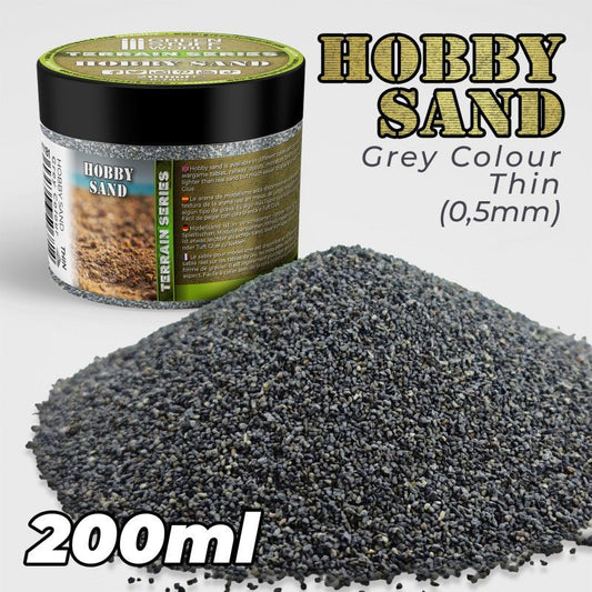 Thin Grey Hobby Sand - Green Stuff World - 200 mL Container - Gootzy Gaming