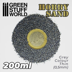 Thin Grey Hobby Sand - Green Stuff World - 200 mL Container - Gootzy Gaming