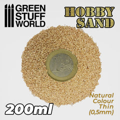 Thin Natural/Tan Hobby Sand - Green Stuff World - 200 mL Container - Gootzy Gaming