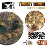 Thorny Scrub - Burny Brown 14mm - Green Stuff World - 48x Self Adhesives - Gootzy Gaming