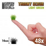 Thorny Scrub - Light Green 14mm - Green Stuff World - 48x Self Adhesives - Gootzy Gaming
