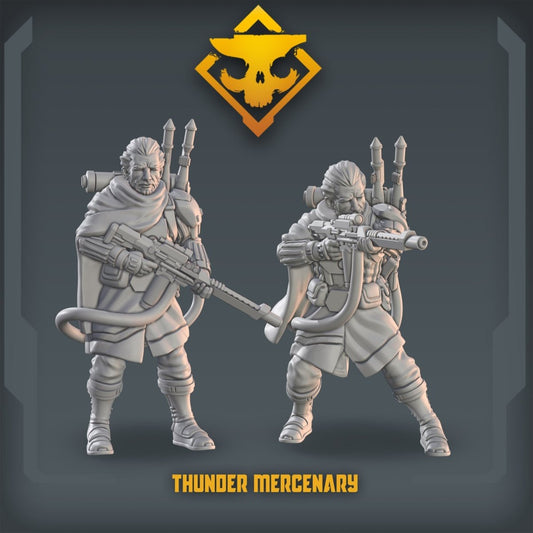 Thunder Mercenary Miniature - SW Legion Compatible (38 - 40mm tall) Resin 3D Print - Skullforge Studios - Gootzy Gaming