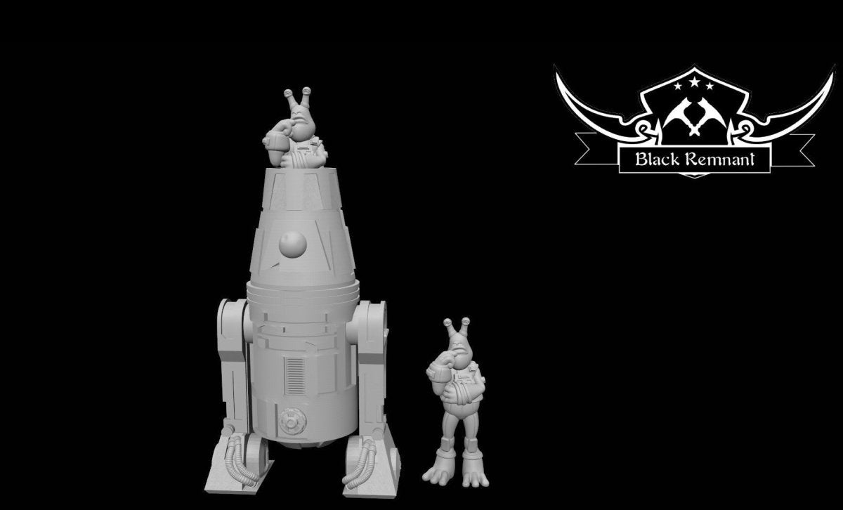 Tiny Colonel Meeb Miniature - SW Legion Compatible (38-40mm tall) Resin 3D Print - Black Remnant - Gootzy Gaming