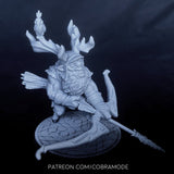 Toqto'a, Ariche Reindeer Archer Ranger- Single Roleplaying Miniature for D&D or Pathfinder - 32mm Scale Resin 3D Print - Cobramode - Gootzy Gaming
