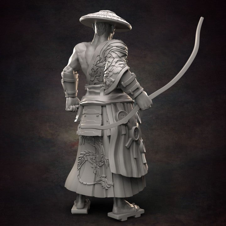 Torashima Orc Archer #1 - Single Roleplaying Miniature for D&D or Pathfinder - 32mm Scale Resin 3D Print - Red Clay Collectibles - Gootzy Gaming