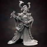 Torashima Orc Geisha - Single Roleplaying Miniature for D&D or Pathfinder - 32mm Scale Resin 3D Print - Red Clay Collectibles - Gootzy Gaming