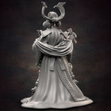 Torashima Orc Geisha - Single Roleplaying Miniature for D&D or Pathfinder - 32mm Scale Resin 3D Print - Red Clay Collectibles - Gootzy Gaming