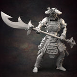 Torashima Orc Warrior #3 - Single Roleplaying Miniature for D&D or Pathfinder - 32mm Scale Resin 3D Print - Red Clay Collectibles - Gootzy Gaming