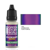 Toxic Purple - Purple/Green Colorshift Metallic Paint - Green Stuff World - 17 mL Dropper Bottle - Gootzy Gaming