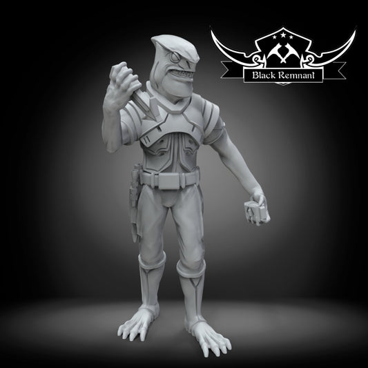 Trade Union Shark Commander - SW Legion Compatible Miniature (38-40mm tall) High Quality 8k Resin 3D Print - Black Remnant - Gootzy Gaming
