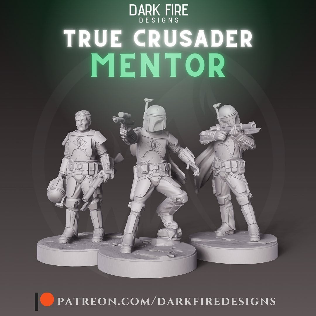 True Crusader Mentor - SW Legion Compatible (38-40mm tall) Resin 3D Print - Dark Fire Designs - Gootzy Gaming