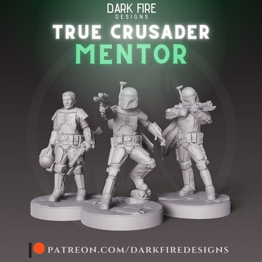 True Crusader Mentor - SW Legion Compatible (38 - 40mm tall) Resin 3D Print - Dark Fire Designs - Gootzy Gaming