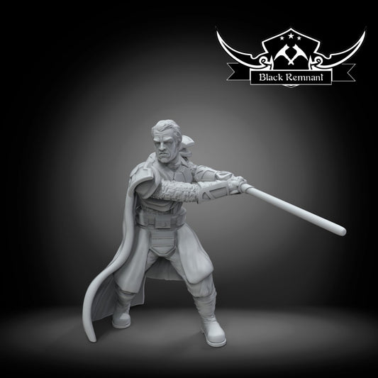 True Emperor Red Knight Fel (Swinging Pose) - SW Legion Compatible Miniature (38-40mm tall) High Quality 8k Resin 3D Print - Black Remnant - Gootzy Gaming