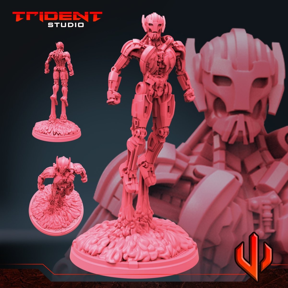 Ultra Drone (Version A) Superhero Resin Miniature - MCP/Crisis Protocol Compatible (40mm tall) Resin 3D Print - Trident Studios - Gootzy Gaming