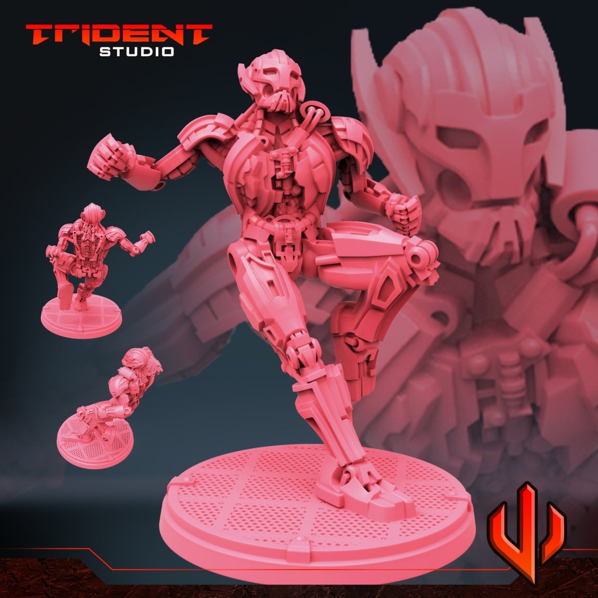 Ultra Drone (Version E) Superhero Resin Miniature - MCP/Crisis Protocol Compatible (40mm tall) Resin 3D Print - Trident Studios - Gootzy Gaming