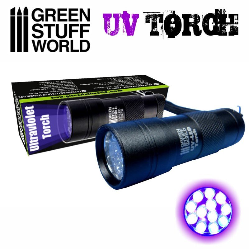 Ultraviolet Torch - UV Light Flashlight - Green Stuff World - Gootzy Gaming